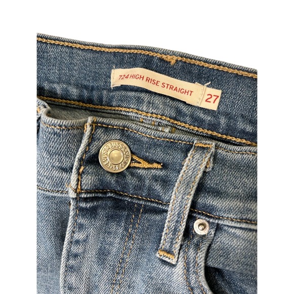 Levi's 724 High Rise Slim Straight Women's Jeans * Size 27, Preowned w3013 - Picture 7 of 8